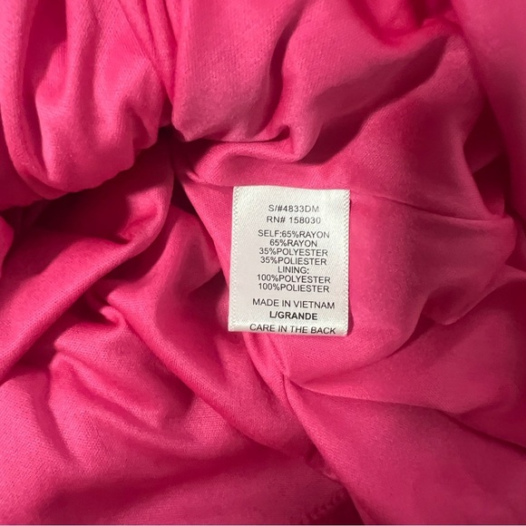 Love Tree Womens Large Smocked Tube Midi A-Line Dress Fuchsia Vacation Casual - Picture 7 of 8